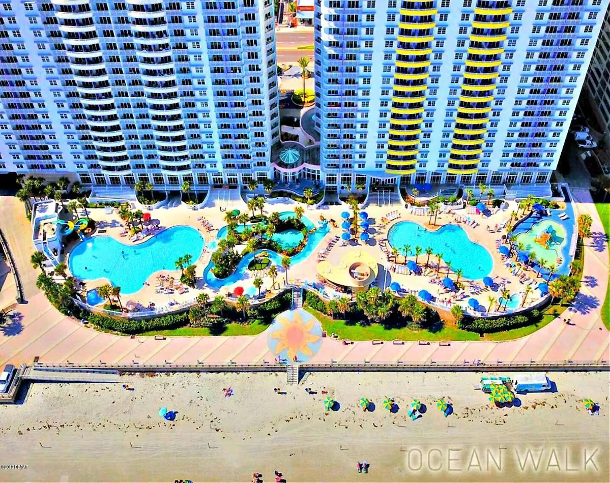 Apartment 1 Bedroom Direct Oceanfront Condo Wyndham Ocean Walk Resort - Daytona Funland 703 Daytona Beach