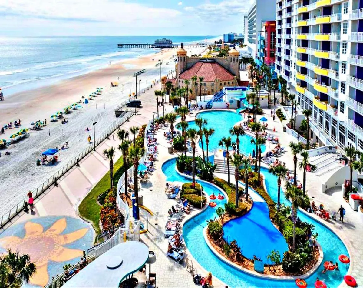 Apartment 1 Bedroom Direct Oceanfront Condo Wyndham Ocean Walk Resort - Daytona Funland 703 Daytona Beach United States