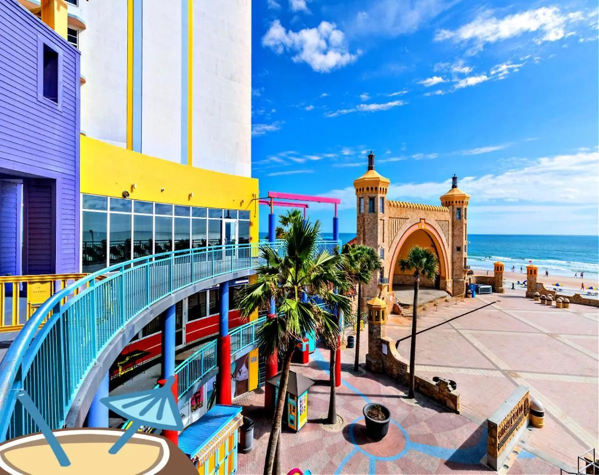 1 Bedroom Direct Oceanfront Condo Wyndham Ocean Walk Resort - Daytona Funland 703 Daytona Beach Apartment